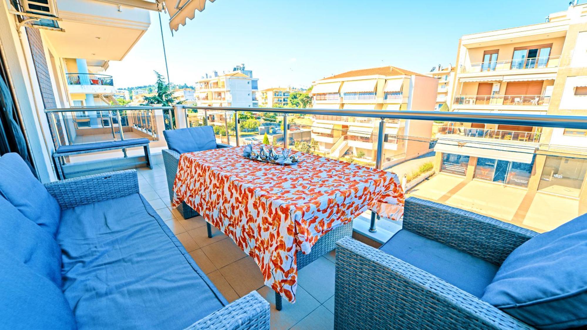 Luxury And Sunny Apartment 250 Mts From The Beach!! Peraía Exterior foto